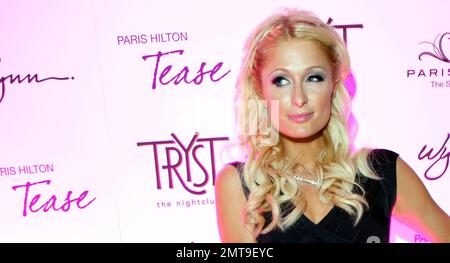 Paris Hilton hosts Tryst nightclub in side the Wynn Las Vegas. It's reported that Paris has said she wants to join the family business, opening her own chain of hotels. She said, 'I've pretty much done all you can do, but my next project that I'd like to do is get more involved in real estate - just from being in the business and growing up in it my whole ife, it's always something I've been interested in. And right now that I've done everything I've wanted to do, that would definitely be the next step, to open my own hotels.' Las Vegas, NV. 8/17/10. Stock Photo