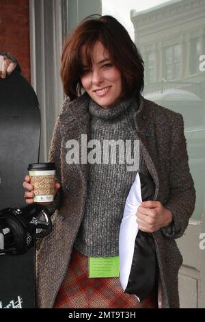 EXCLUSIVE!! Parker Pose is all smiles as she arrives at Eccles Center at the Sundance Film Festival. Park City, UT. 01/22/2010. Stock Photo