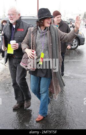 EXCLUSIVE!! Parker Pose is all smiles as she arrives at Eccles Center at the Sundance Film Festival. Park City, UT. 01/22/2010. Stock Photo