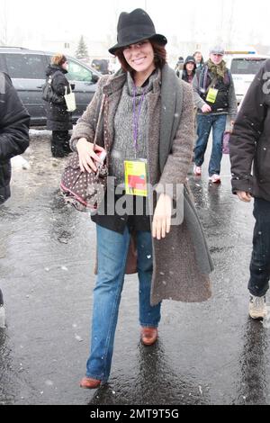 EXCLUSIVE!! Parker Pose is all smiles as she arrives at Eccles Center at the Sundance Film Festival. Park City, UT. 01/22/2010. Stock Photo