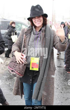 EXCLUSIVE!! Parker Pose is all smiles as she arrives at Eccles Center at the Sundance Film Festival. Park City, UT. 01/22/2010. Stock Photo