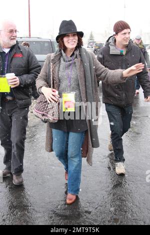 EXCLUSIVE!! Parker Pose is all smiles as she arrives at Eccles Center at the Sundance Film Festival. Park City, UT. 01/22/2010. Stock Photo