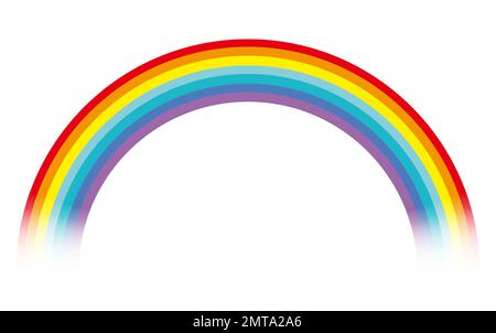 Vector Vibrant Rainbow Illustration Isolated On A White Background. Stock Vector