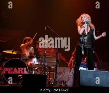 Pearl Aday, Meatloaf's daughter, performs with her band Pearl at the Seminole Hard Rock Live Arena, where she opened for her father. Hollywood, FL. 9/1/10.      . Stock Photo