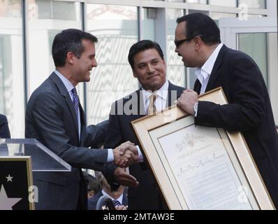 Latin singer Pepe Aguilar is honored with Star on the Hollywood Walk of Fame in Hollywood, CA. 26th July 2012. Stock Photo