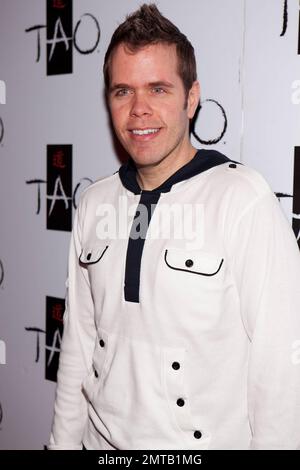 Perez Hilton celebrates his 32nd birthday on April Fool's Day at the nightclub Tao inside the Bellagio Hotel and Casino. Perez' official birthday is March 23. Las Vegas, NV. 4/1/10.   . Stock Photo