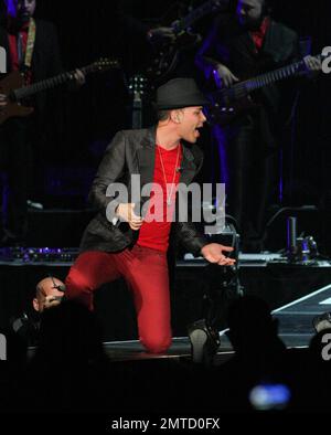 Prince Royce opened the Enrique Iglesias' 'Euphoria World Tour' in Miami at the American Airlines Arena. The young artist who emerged from New York, already receiving acclaim on Tropical and Hot Latin Billboard Charts warmed up the crowd with his mostly Spanish performance which included his commercially successful hits 'Corazon Sin Cara' and 'Stand By Me.' Miami, FL. 22nd October 2011. Stock Photo