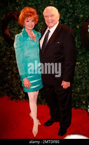 Ernest Borgnine and wife Tova walk the red carpet at the QVC Red Carpet Style celebration at the Four Seasons Hotel. Beverly Hills, CA. 03/05/10.   . Stock Photo