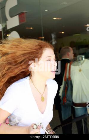 Actress Rachelle Lefevre, most recently seen on the series 'Swingtown,' gets in some shopping in LA. She will star in the new film 'Twilight' out later this year. Los Angeles, CA. 8/21/08. Stock Photo