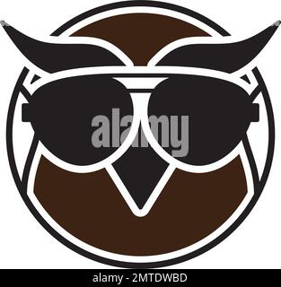 owl logo vector illustration template design Stock Vector