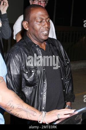 'American Idol' judge Randy Jackson was seen arriving at LAX airport just after midnight on a first class flight. According to reports, Jackson spent the weekend in the Hamptons working with diva Mariah Carey, who he manages, on her new upcoming album. As been reported, Mariah's first single is titled, 'Triumphant.' The hotly anticipated new album at DefJam Records is slated for this fall. Los Angeles, CA. 1st August 2012. Stock Photo