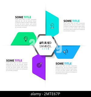 Infographic template with icons and 4 options or steps. Propeller. Can be used for workflow layout, diagram, banner, webdesign. Vector illustration Stock Vector
