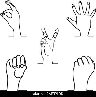 hand gesture icon vector illustration symbol design Stock Vector