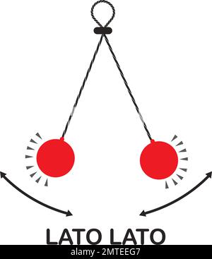 lato lato icon, a children's toy that is currently popular in the Asian region Stock Vector