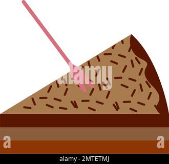 slice of cake icon illustration design vector Stock Vector
