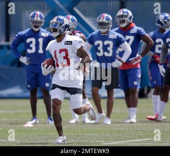 New York Giants wide receiver Odell Beckham Jr. (13) in action against the  Detroit Lions during an NFL game at MetLife Stadium in East Rutherford,  N.J. on Sunday, Dec. 18, 2016.(Brad Penner/AP)