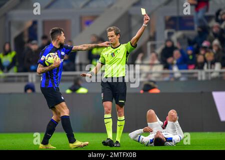 Milano, Italy. 31st Jan, 2023. Referee Daniele Chiffi seen in the Coppa Italia match between Inter and Atalanta at Giuseppe Meazza in Milano. (Photo Credit: Gonzales Photo/Alamy Live News Stock Photo