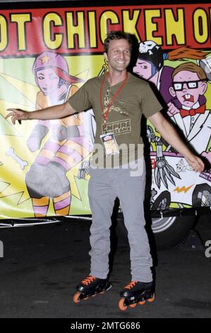 - Breckin Meyer attends the Robot Chicken Skate Party. The event is part of a nine-city tour celebrating the release of 'Robot Chicken: Star Wars Episode II' DVD. Los Angeles, CA. 8/1/09.  . Stock Photo