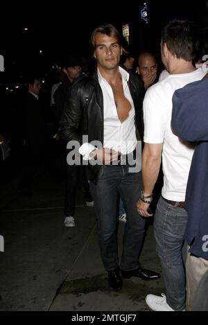 Roman Chavent heads to the restaurant STK for an evening with friends. Chavent was reportedly secretly married to Shauna Sand since 2006 and filed divorce papers against the 'Playboy' model in April, 2008 citing irreconcilable differences. Los Angeles, CA. 7/12/08. Stock Photo