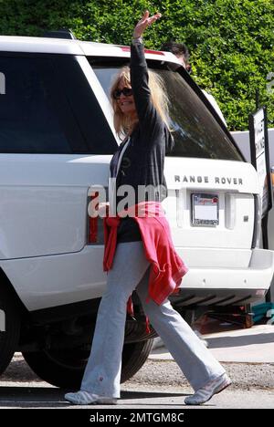 Goldie Hawn attends an Easter Party at the home of executive Ron Meyer in Malibu, CA. 4/4/10.      . Stock Photo