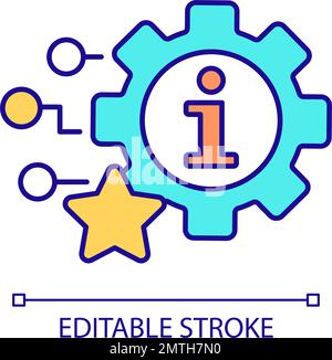 Information technology setup RGB color icon Stock Vector