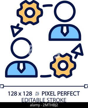 Onboarding pixel perfect RGB color icon Stock Vector