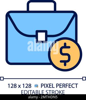 Salary pixel perfect RGB color icon Stock Vector