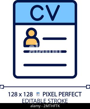 CV pixel perfect RGB color icon Stock Vector