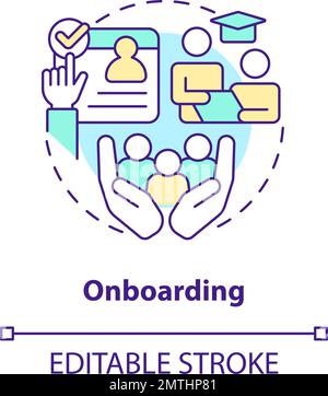 Onboarding concept icon Stock Vector