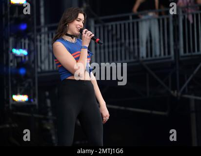 Dua Lipa performs live onstage during 2017 Governors Ball Music