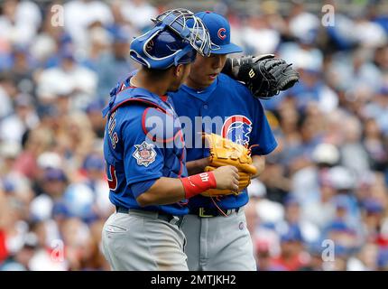 Chicago Cubs catcher Willson Contreras (40) strikes out during a MLB spring  training game, Saturday, Mar. 13, 2021, in Surprise, Ariz. (Brandon  Sloter/Image of Sport) Photo via Newscom Stock Photo - Alamy