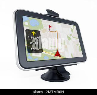 Navigation device isolated on white background. 3D illustration. Stock Photo