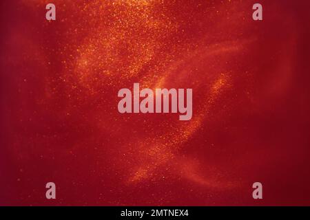 abstract red background with sparkles liquid waves and motion Stock Photo