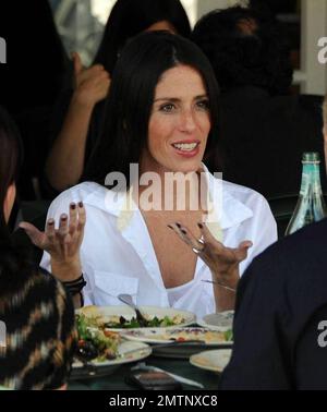 Exclusive!! Soleil Moon Frye has an animated lunch with pals on Larchmont Avenue. Soleil took to her blog earlier this week talking about her two children and a recent birthday party. 'Poet hosted JaggerÕs b-day and it was a big hit. Bubbles in the air, face painting, crafts and even a puppy petting zoo. There is nothing quite like the vision of kids running around on a candy high laughing while they chase after one another. Smiling little ones full of life and joy.Ó Los Angeles, Ca. 3/24/09 Stock Photo