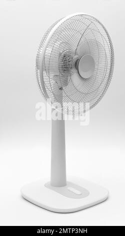 White fan minimal design isolate on white background Stock Photo