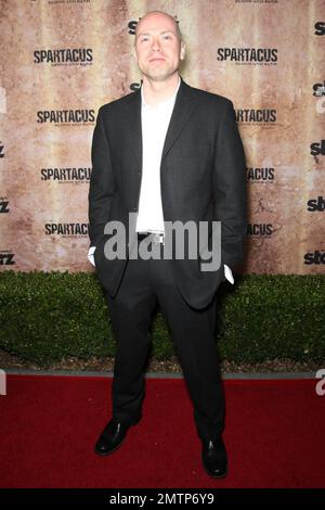 Steven DeKnight arrives to the premiere of upcoming Starz series 'Spartacus: Blood and Sand' at the Billy Wilder Theatre in Los Angeles, CA. 1/14/10. Stock Photo