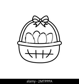 Eggs, basket, hen icon vector image.Can also be used for Easter, celebration, observances and holidays. Suitable for mobile apps, web apps and print m Stock Vector