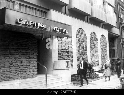 The Capital Hotel in Basil Street Knightsbridge London on Dec