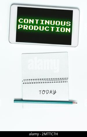 Text Caption Presenting Continuous Production. Business Concept 