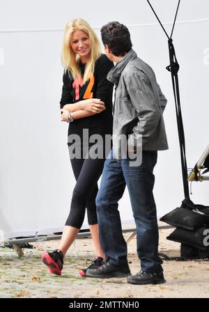 Gwyneth Paltrow and Mark Ruffalo film scenes on the set of their new