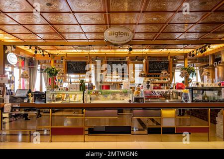 Taipei, DEC 19 2022 - Interior view of the First Lady Cafe in Grand Hotel Taipei Stock Photo