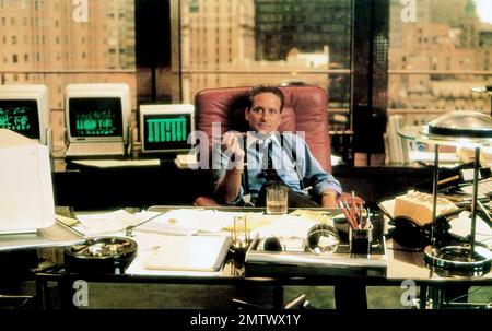 Wall Street  Year : 1987 USA Director : Oliver Stone Michael Douglas Stock Photo