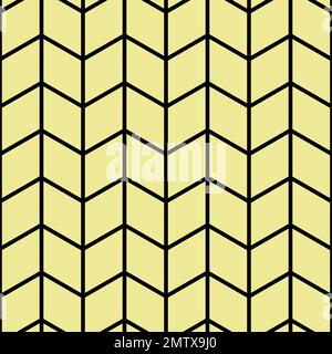 Vector seamless pattern yellow with black line color. Regular abstract striped texture. Geometric pattern of straight lines. Stock Vector