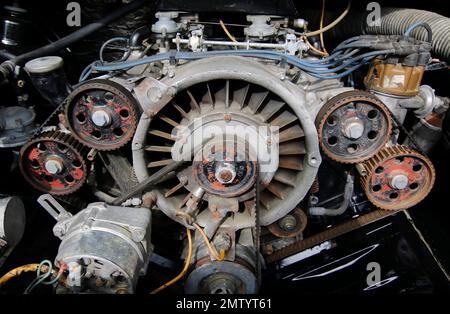 Detail of the old combustion engine Stock Photo