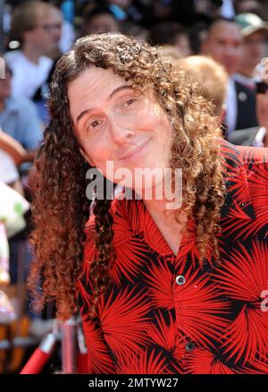 'Weird Al' Yankovic (Alfred Yankovic) walks the red carpet at the premiere of 'Toy Story 3' held at El Capitan Theatre.  The third film in the Walt Disney Pictures franchise sees actors Tom Hanks, Tim Allen and Joan Cusack reprise their roles as the familiar characters Woody, Buzz Lightyear and Jessie respectively with director Lee Unkrich (director of 'Monsters, Inc.' and 'Finding Nemo') at the helm.  Los Angeles, CA. 06/13/10. Stock Photo