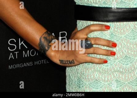 Actress Annie Ilonzeh arriving at TV Guide Magazine's Annual Hot List Party at SkyBar at the Mondrian Los Angeles. West Hollywood, CA. 12th November 2012. Stock Photo