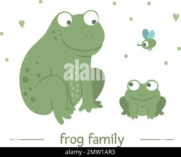 Mother Frog and Baby Frog Colored Cartoon Stock Vector Image & Art - Alamy