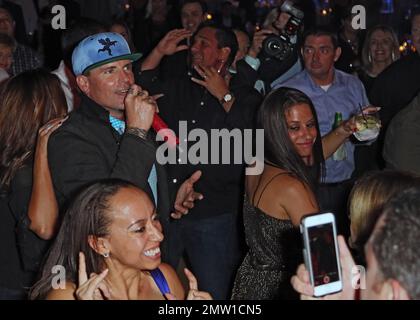 Robert Van Winkle, better known by his stage name Vanilla Ice, is seen performing at the Footy's 15th Annual Bubbles & Bones Gala held at the Diplomat Resort and Spa in Hollywood, Florida. 12 November, 2015. Stock Photo