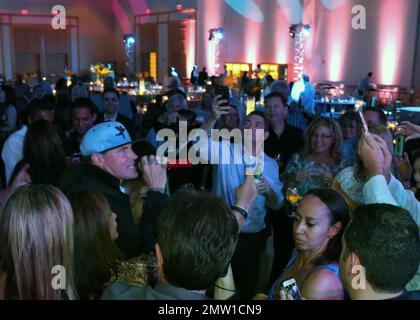 Robert Van Winkle, better known by his stage name Vanilla Ice, is seen performing at the Footy's 15th Annual Bubbles & Bones Gala held at the Diplomat Resort and Spa in Hollywood, Florida. 12 November, 2015. Stock Photo