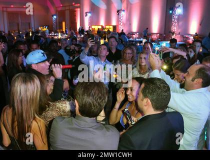 Robert Van Winkle, better known by his stage name Vanilla Ice, is seen performing at the Footy's 15th Annual Bubbles & Bones Gala held at the Diplomat Resort and Spa in Hollywood, Florida. 12 November, 2015. Stock Photo